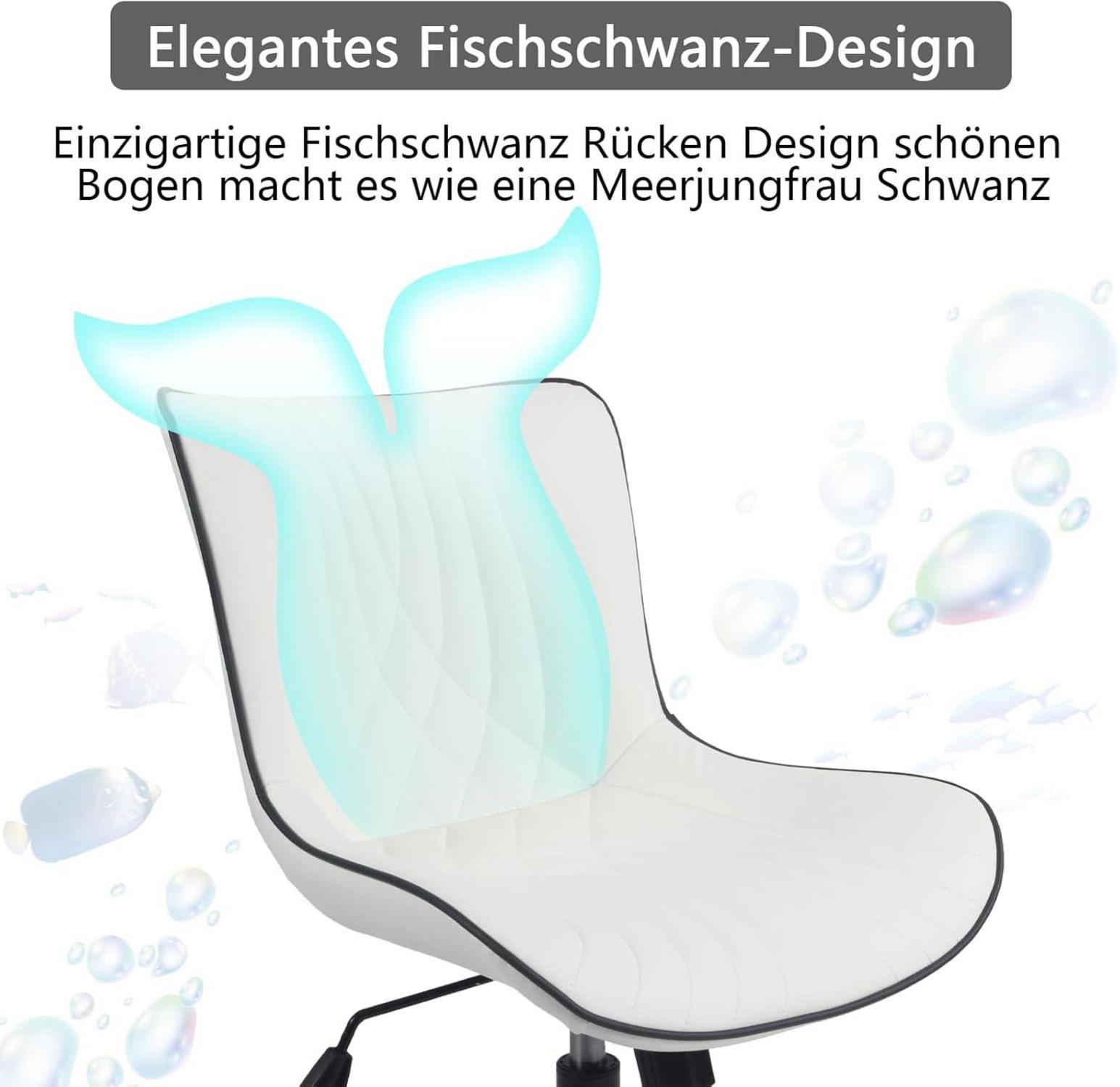 Ergonomischer Bürostuhl mit Fischschwanz-Design, Drehstuhl in