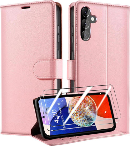 Handyhülle für Samsung Galaxy A14 4G/5G mit Panzer Schutz Glas