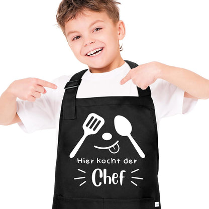 Wasserdichte Kinderschürze mit Taschen für Kochen und Basteln