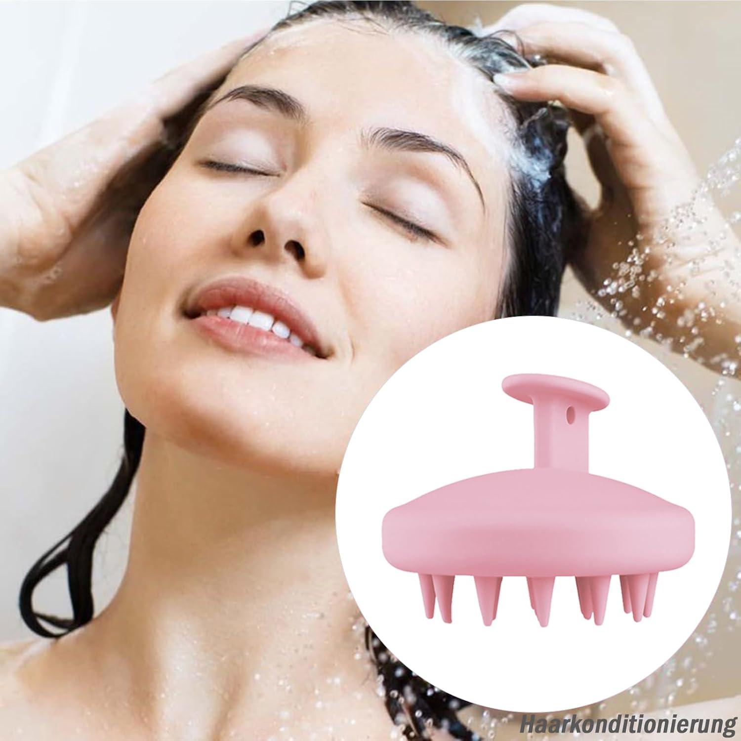SERKER Kopfhaut Massagebürste Shampoo Bürste Silikon Haarmassagebürste