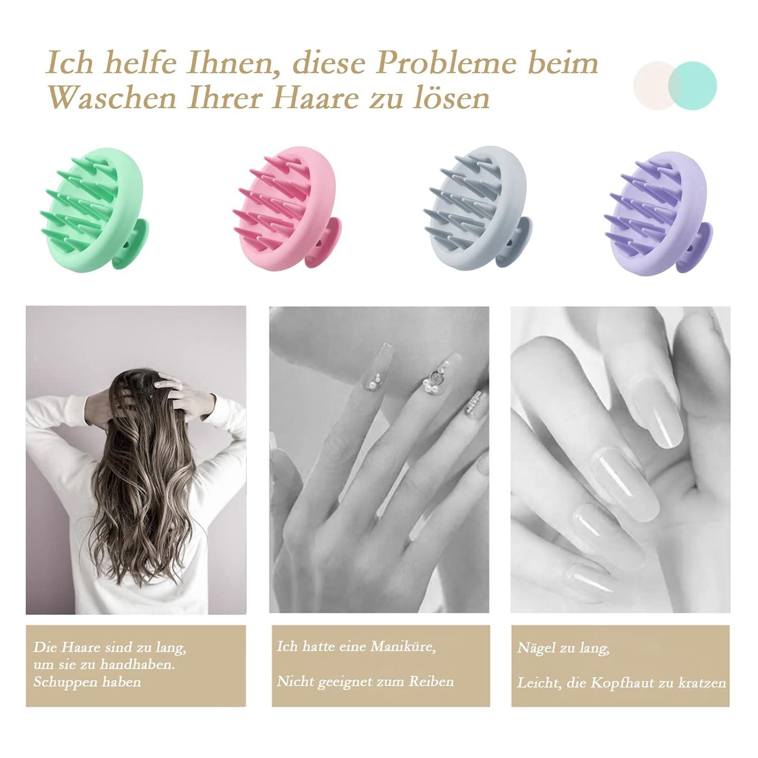Kopfhaut Massagebürste Shampoo Bürste Silikon Scalp Massager Haarwachstum