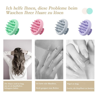 Kopfhaut Massagebürste Shampoo Bürste Silikon Scalp Massager Haarwachstum