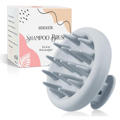 Kopfhaut Massagebürste Shampoo Bürste Silikon Haarmassagebürste [Nass