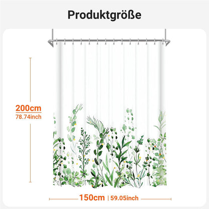 Duschvorhang Blumen 150x200cm Antischimmel Stoff Wasserabweisend