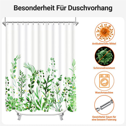 Antischimmel Duschvorhang Blumen 100x200cm Wasserabweisend Polyester Stoff