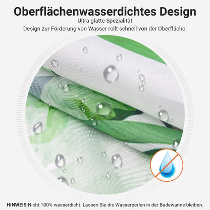 Duschvorhang Grün Blätter Antischimmel 100x180cm Polyester
