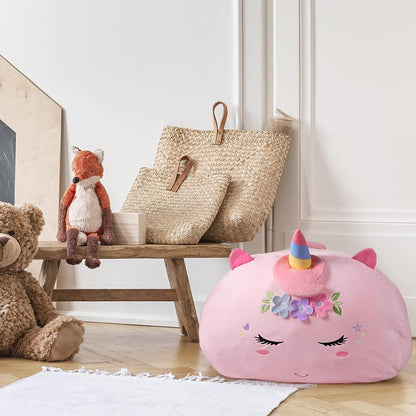Kuscheltier Einhorn Sitzsack Aufbewahrung 200L XXL Rosa