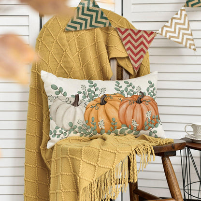 Orange Kürbisse Herbst Kissenbezug 30x50 cm Sofa Deko
