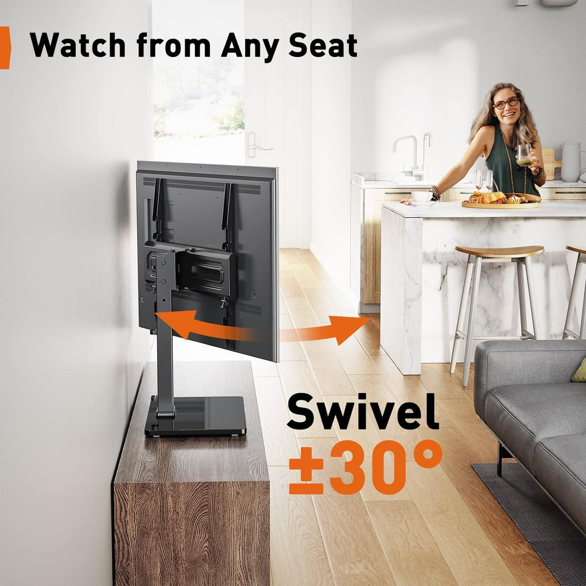TV Standfuss 32-60 Zoll Schwenkbar Höhenverstellbar Max.Vesa 400x400