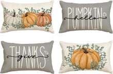 Herbst Kürbisse Orange Kissenbezüge 4er Set 30x50 cm