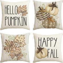 Herbst Kissenbezüge 4er Set 45x45 cm Zierkissenbezug Couch
