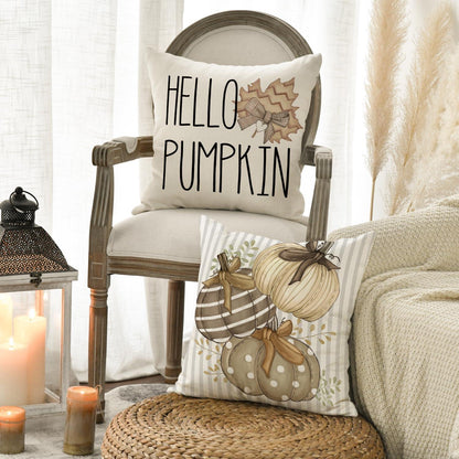 Herbst Kissenbezüge 4er Set 45x45 cm Zierkissenbezug Couch