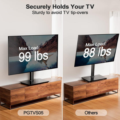Perlegear TV Standfuss Schwenkbar für 37-70 Zoll Fernseher