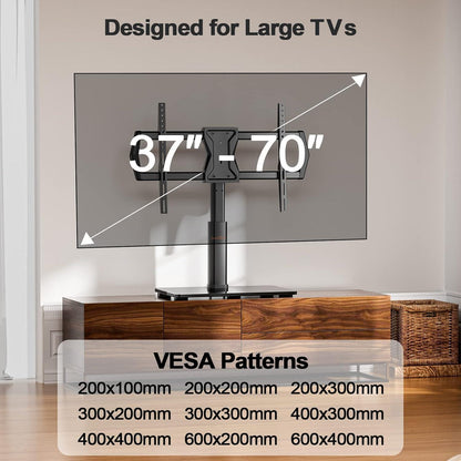 Perlegear TV Standfuss Schwenkbar für 37-70 Zoll Fernseher