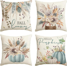 Artoid Sonnenblumen Blätter Kürbisse Herbst Kissenbezüge 4er Set 40x40