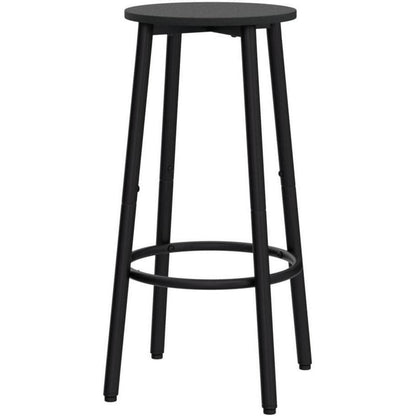 Industrieller Barhocker 2er-Set, Schwarz, Stabiles