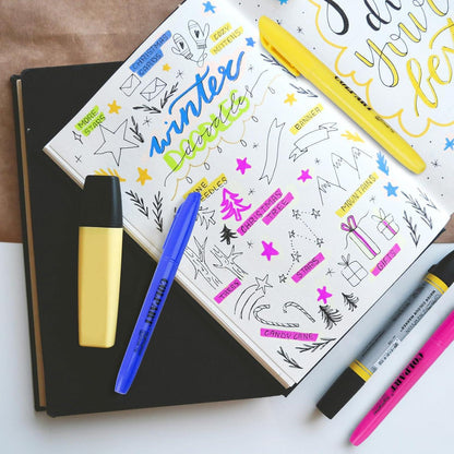 Textmarker 90PCS-6Farben Aesthetic Highlighter Keilspitze für Kinder School