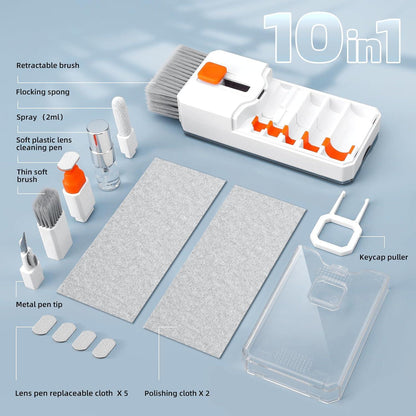 Ordilend Tastatur Reinigungsset 1-in-1 Keyboard Cleaner PC Laptop Handy Tablet Kamera