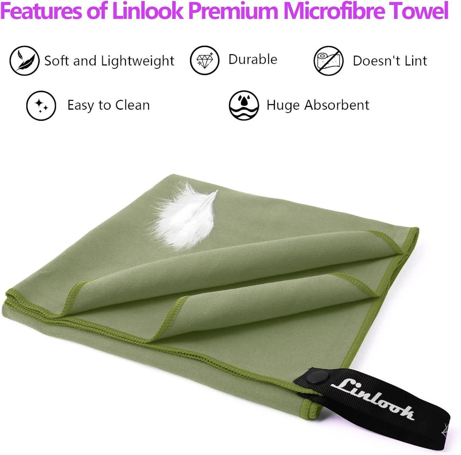 Linlook Microfaser Strandtuch Groß 200x100 Schnelltrocknend