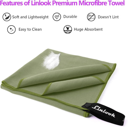 Linlook Microfaser Strandtuch Groß 200x100 Schnelltrocknend