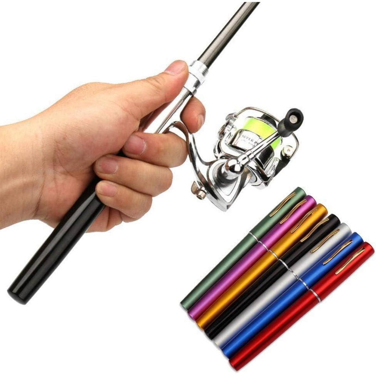 Mini Angelruten Set mit Rolle, faltbar, 1M/1.4M/1.6M