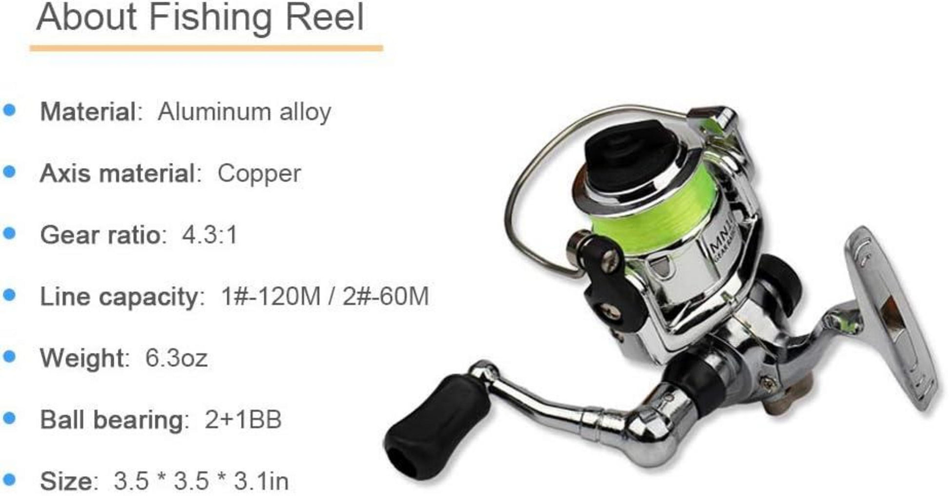 Lixada Mini Angelrute Reel Combo 1M 1.4M 1.6M Tasche Faltbar Angelrute Kit Blau