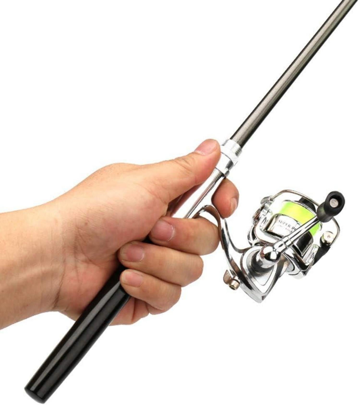 Mini Angelrute mit Angelrolle 1M/1.4M/1.6M Tasche Faltbare Combo