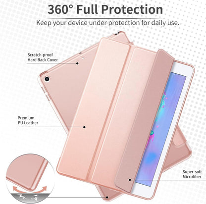 EasyAcc iPad 9.7 Hülle Roségold Ultra Dünn Matt Rückseite Standfunktion