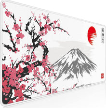 Großes Gaming Mauspad Sakura Weiß 900x400mm Anti-Rutsch & Wasserdicht