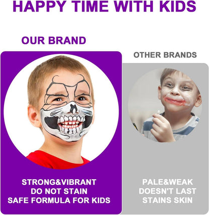 Kinderschminke Set Gesichts und Körperfarben Halloween Fasching 7