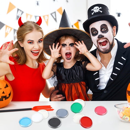 Kinderschminke Set 7 Farben Wasserbasis Halloween Fasching Makeup