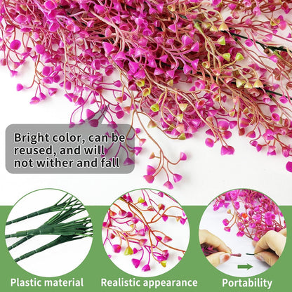 Künstliche Hängeblumen 4er Set 80cm Rosa Plastikblumen