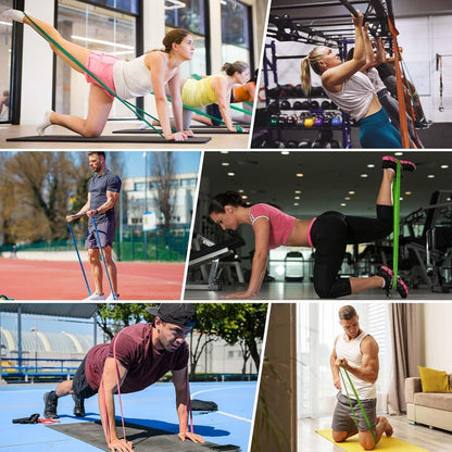 Widerstandsbänder 4er Set 2m Fitnessbänder für Muskelaufbau