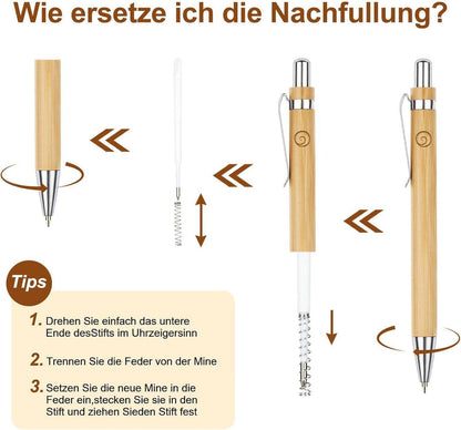 Personalisierter Holzkugelschreiber mit Box - Nachhaltiges Geschenk für