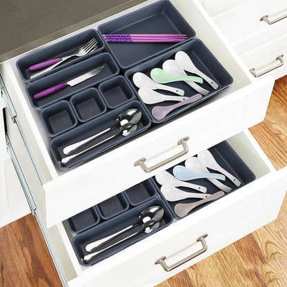 Schubladen Organizer Trennsystem Silikon-Anti-Rutsch-Kugel 32-tlg. Utensilien Schwarz