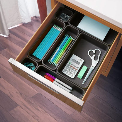 Schubladen Einlagen 32 Stk Silikon Schwarz Trennsystem Organizer