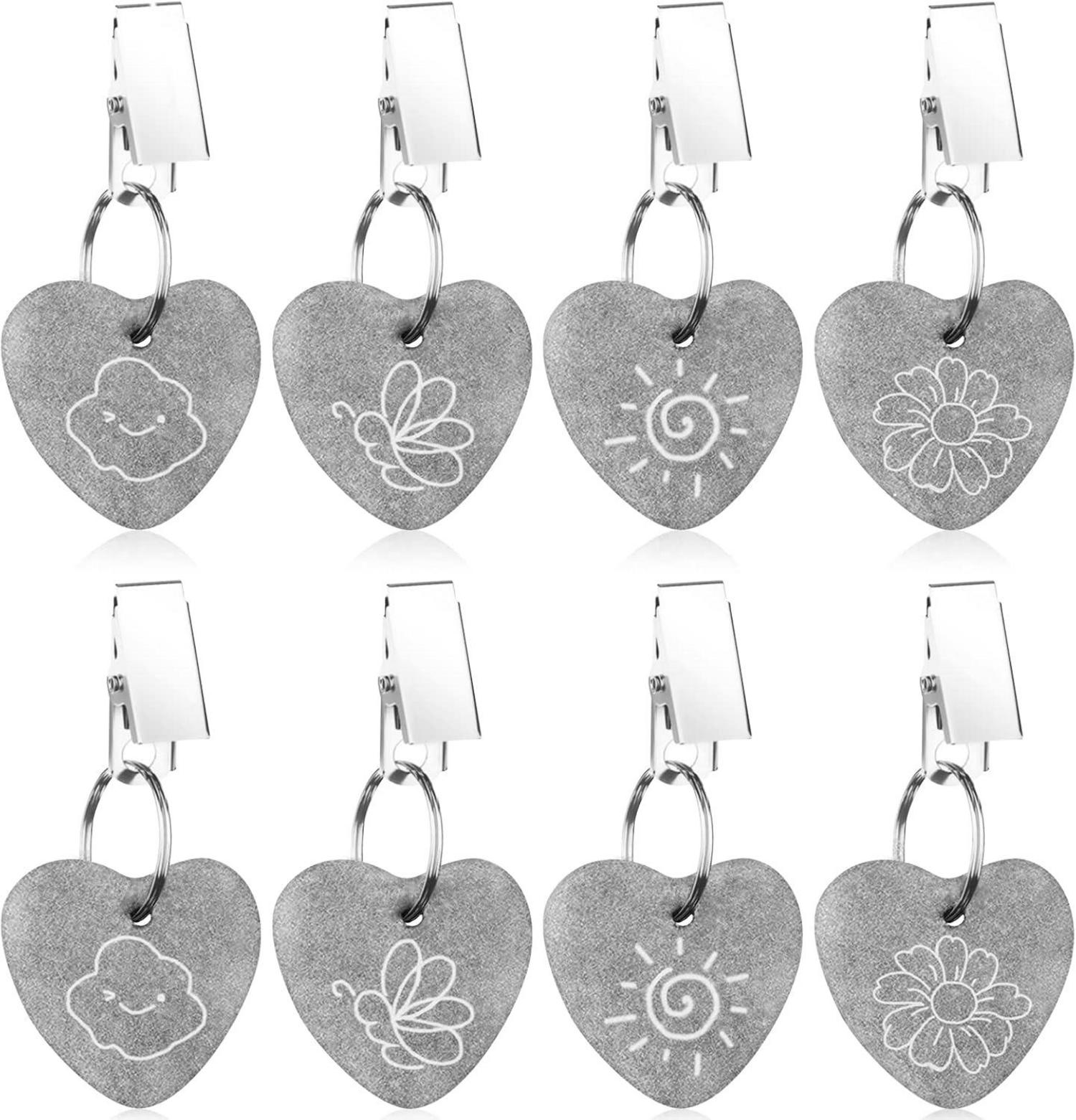 Tischdeckenbeschwerer Set 8-tlg. für Draußen, Marmor Design