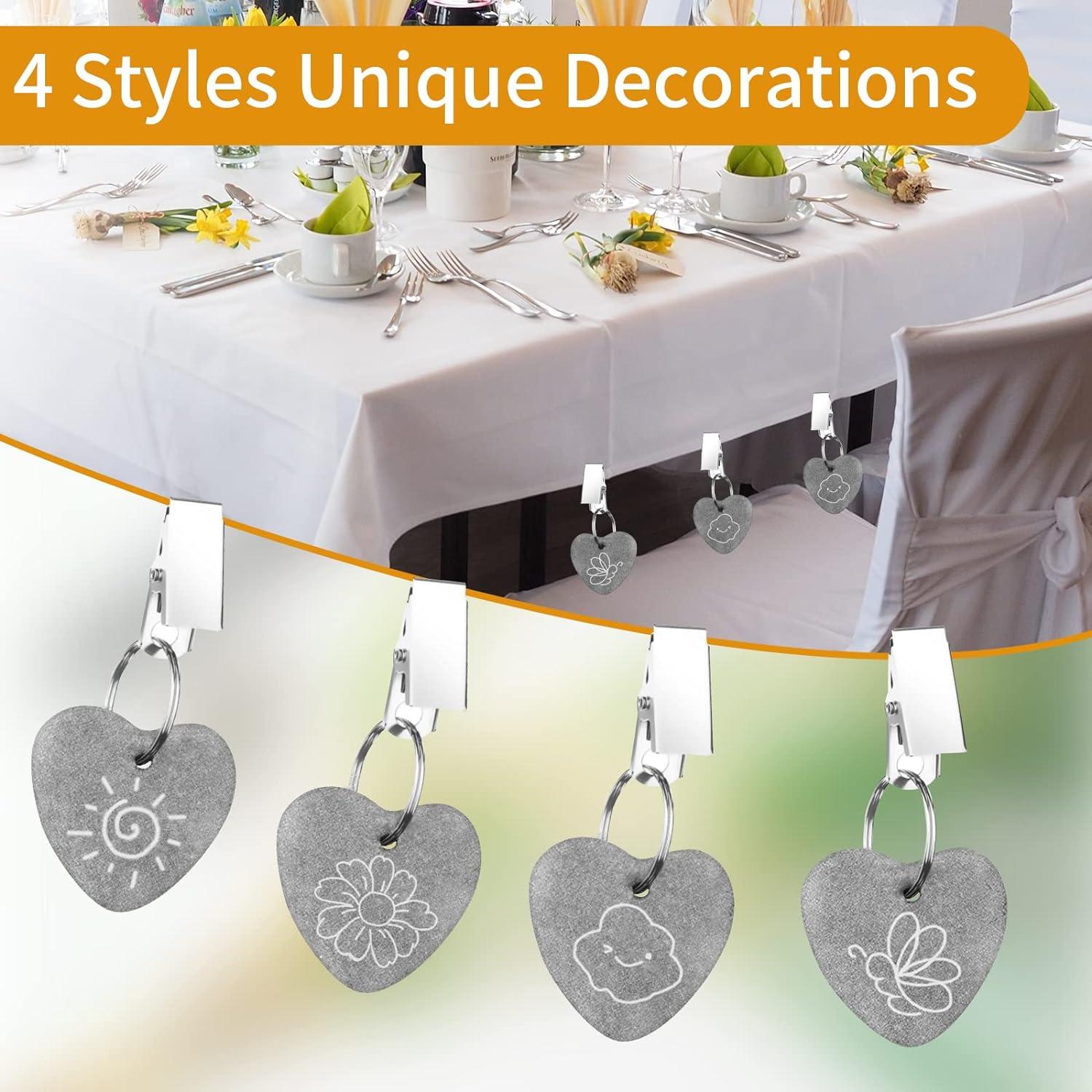 Tischdeckenbeschwerer Outdoor 8er Set Marmor Designs 240g