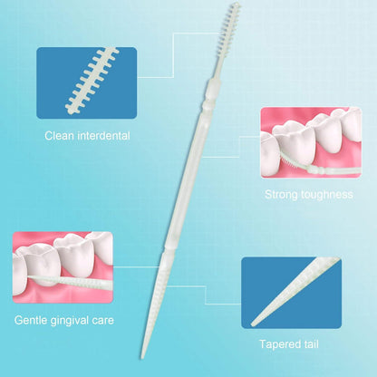 Interdentalbürsten 240 Stück - Doppelseitige Dental Floss