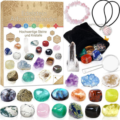 Adventskalender 2026 Kinder Kristalle Edelstein Mineralien