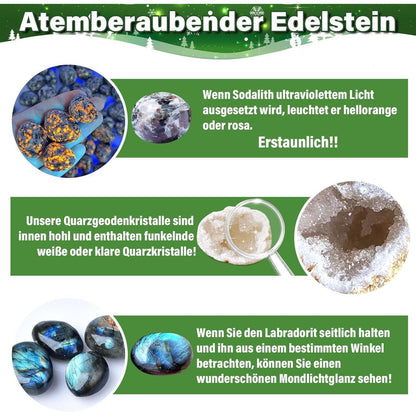 Edelstein Adventskalender 2026 | 24 Natürliche Kristalle