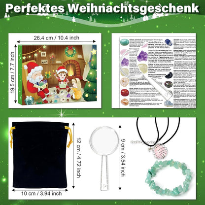 Edelstein Adventskalender 2026 | 24 Natürliche Kristalle