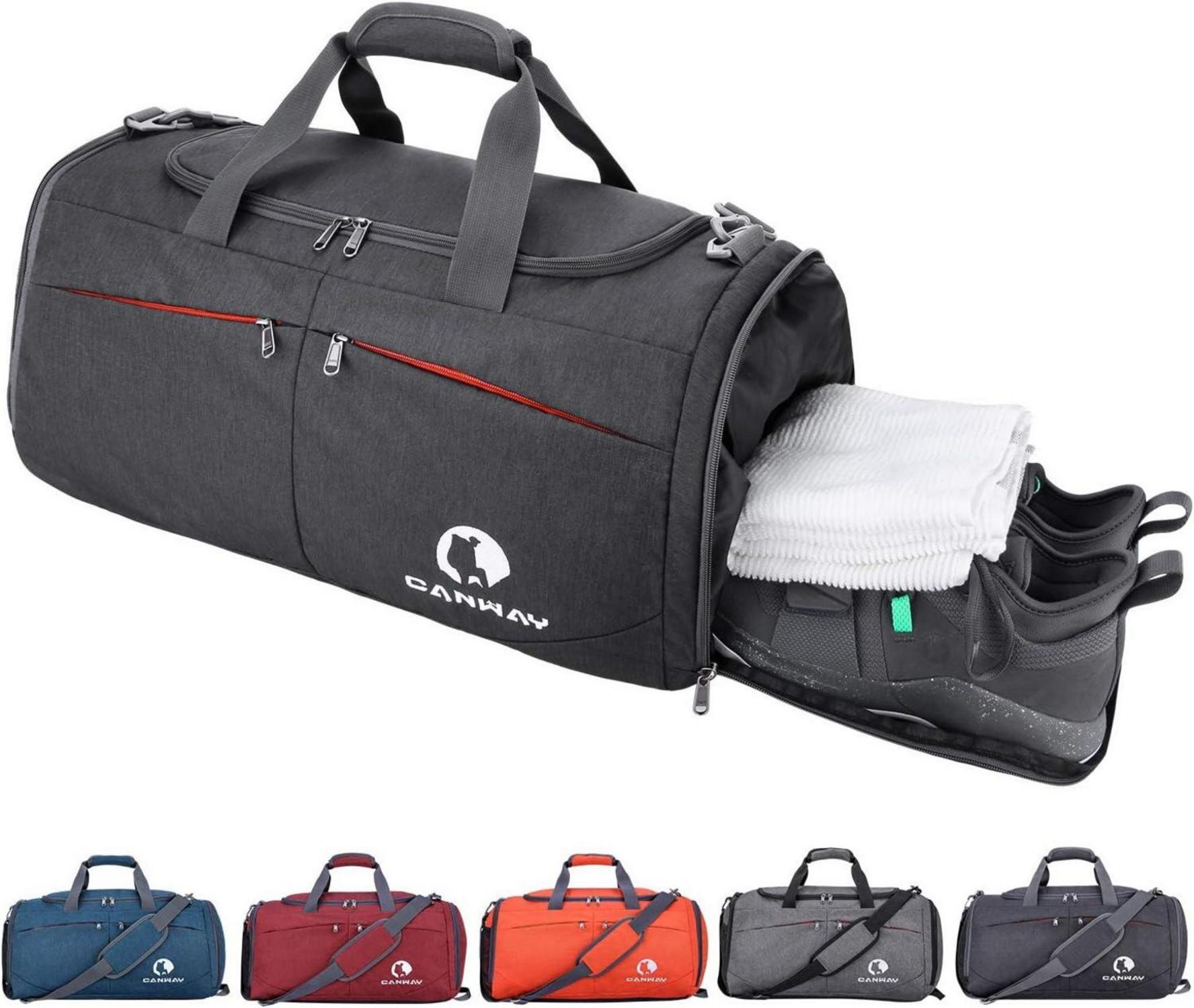 Sporttasche mit Schuhfach und Nassfach, Leichtgewicht 45L