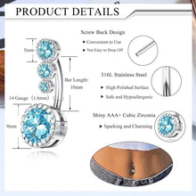 10er Set Bauchnabelpiercings mit Schmetterling und Schlange, Rosa Blau