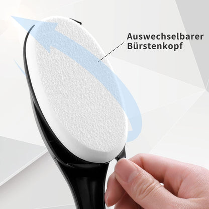 3er Set Rückenbürste mit Applikator Pads Badebürste langem Stiel