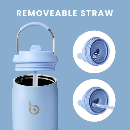 Isolierte Edelstahl Wasserflasche 32oz mit Strohhalm für Sport und Reisen