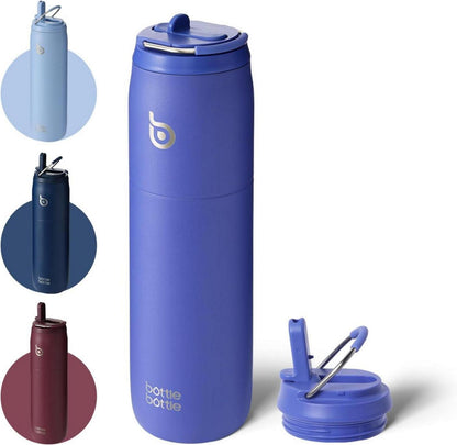 Isolierte Wasserflasche Edelstahl 32oz mit Strohhalm und Griff