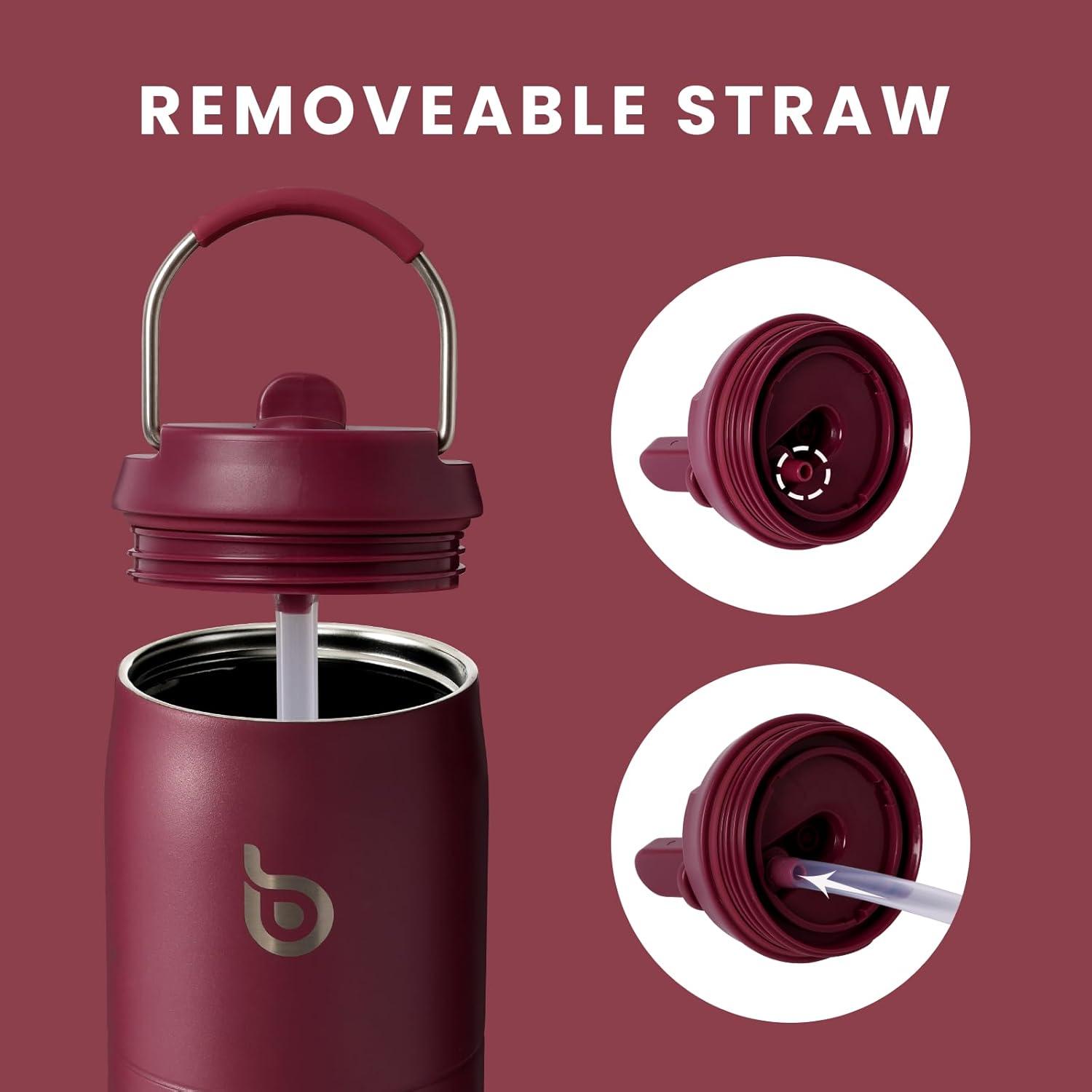 Isolierte Wasserflasche Edelstahl 32oz mit Strohhalm Griff BPA-frei
