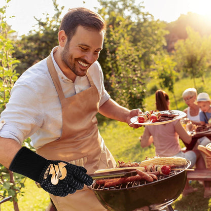 Grillhandschuhe Hitzebeständig bis 800 Grad Grill Zubehör