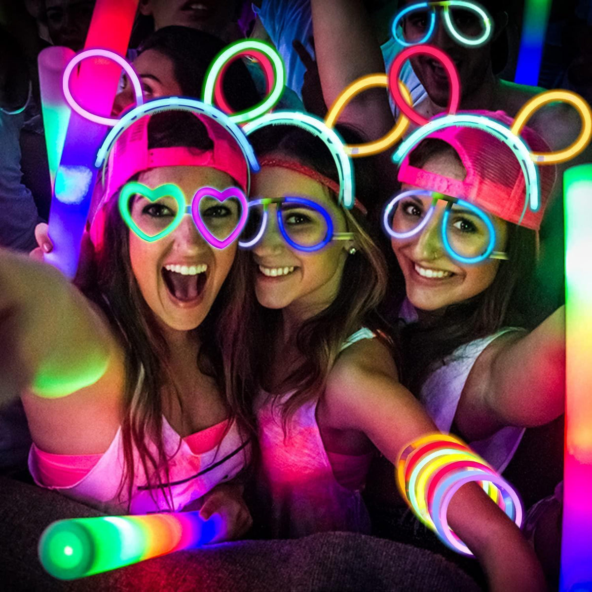 Neon Party Zubehör Set – Schwarzlicht Deko für Geburtstag